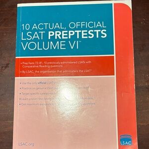 10 Actual Official LSAT PrepTests Volume VI Book